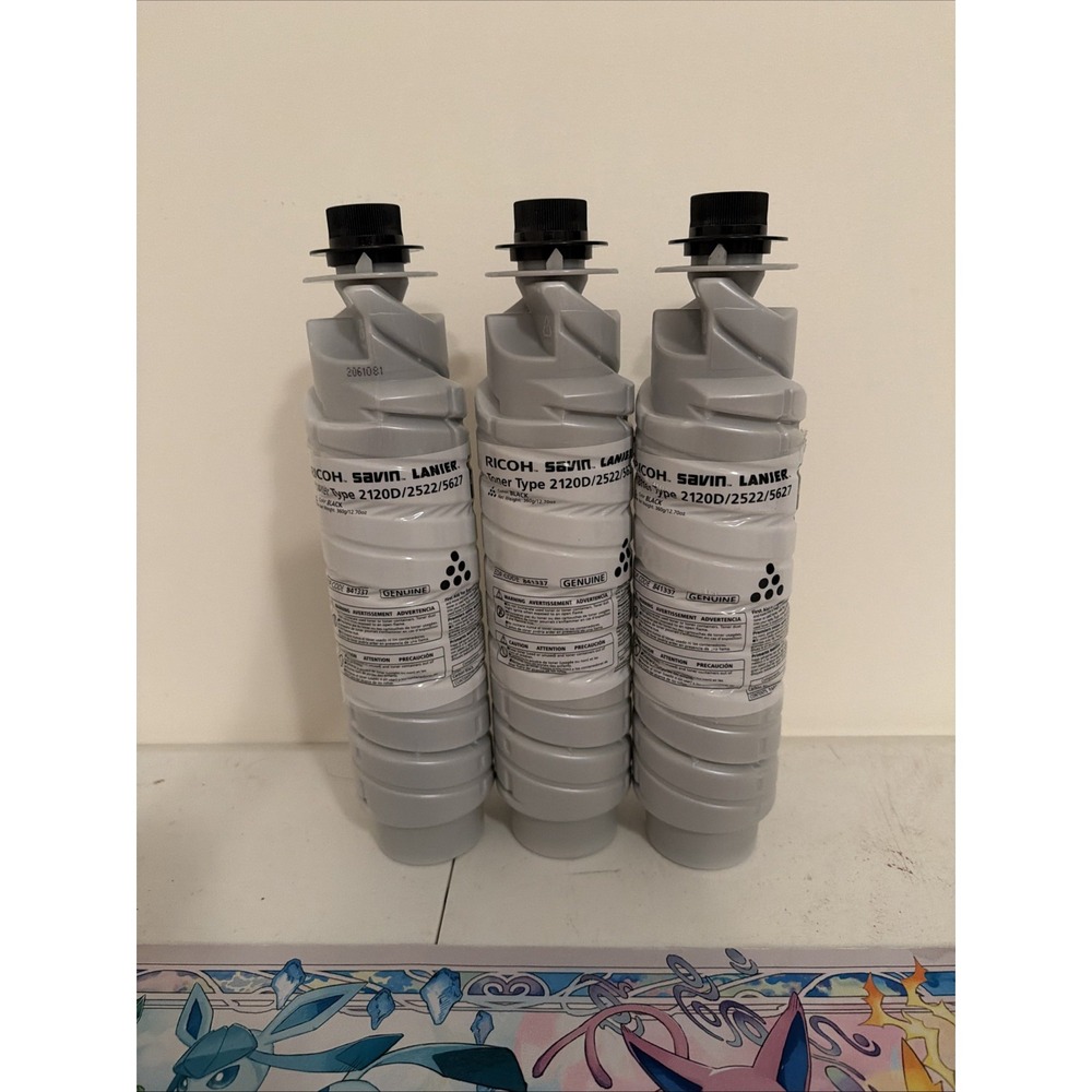 Ricoh Type 2120D 841337 Black Toner Lot Of 3 Genuine Ricoh Savin Lanier